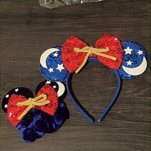 📦 Sorcerer Mickey Ears Headband & Ponytail (Mommy & Me)
